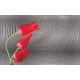 Wallpapers mural red tulips on gray figural background