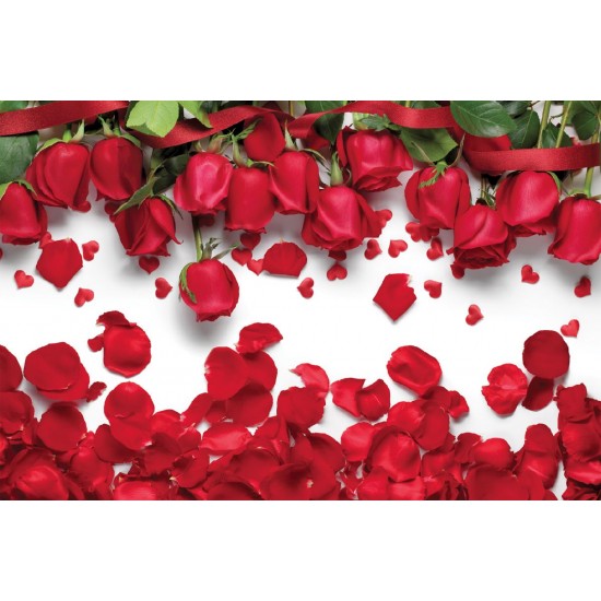 Wallpapers beautiful roses and hearts light background 