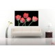 Wallpapers mural tulips on a black background Wallpapers mural tulips on a black background