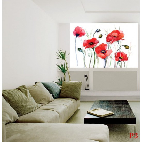 Wallpapers mural painted poppies Wallpapers mural painted poppies