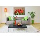 Wallpapers mural red tulips on beige background Wallpapers mural red tulips on beige background