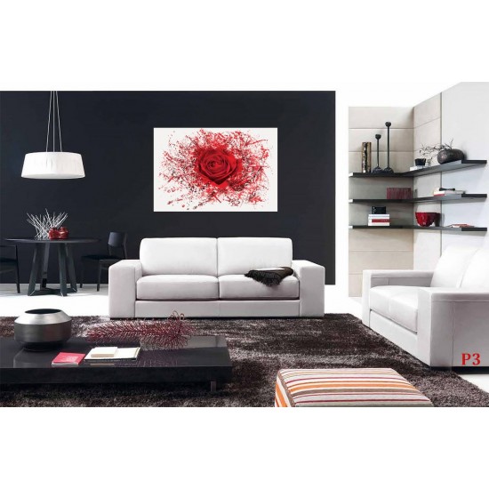 Wall mural red rose art Wall mural red rose art