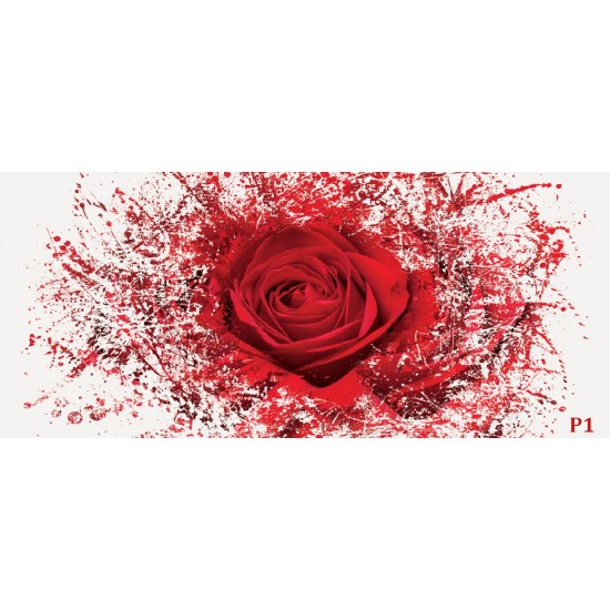 Wall mural red rose art Wall mural red rose art
