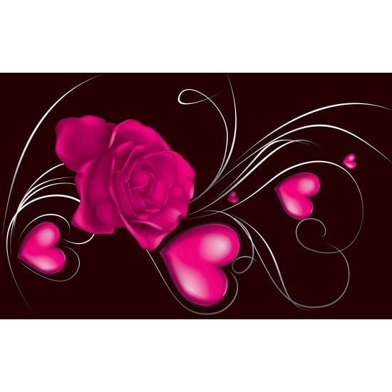 Wallpapers mural abstract red rose