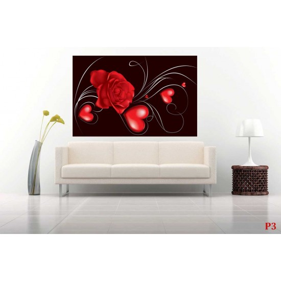 Wallpapers mural abstract red rose