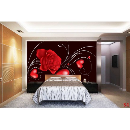 Wallpapers mural abstract red rose