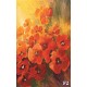 Wallpapers mural painted flaming flowers