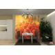 Wallpapers mural painted flaming flowers