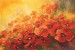 Wallpapers mural painted flaming flowers