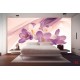 Photo mural light flowers on a background of purple silk shade