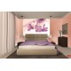 Photo mural light flowers on a background of purple silk shade