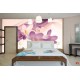 Photo mural light flowers on a background of purple silk shade