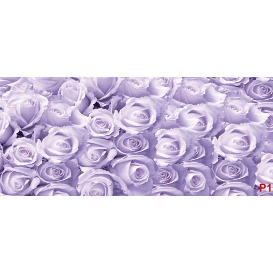 Photo murals a wall of purple roses