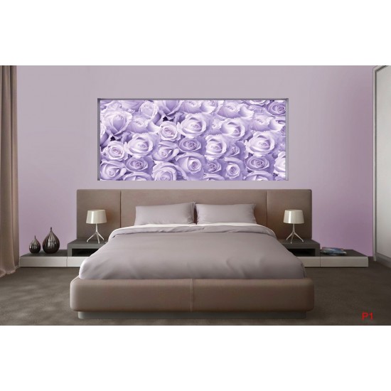 Photo murals a wall of purple roses