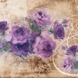 Wallpapers mural purple roses art background in 2 versions