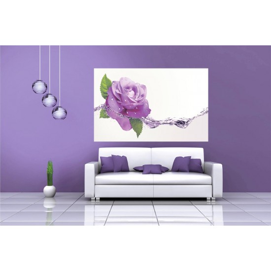 Wallpapers purple rose with water elements Wallpapers purple rose with water elements