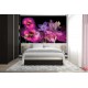 Wall murals ethereal composition of flowers on a black background