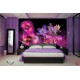 Wall murals ethereal composition of flowers on a black background