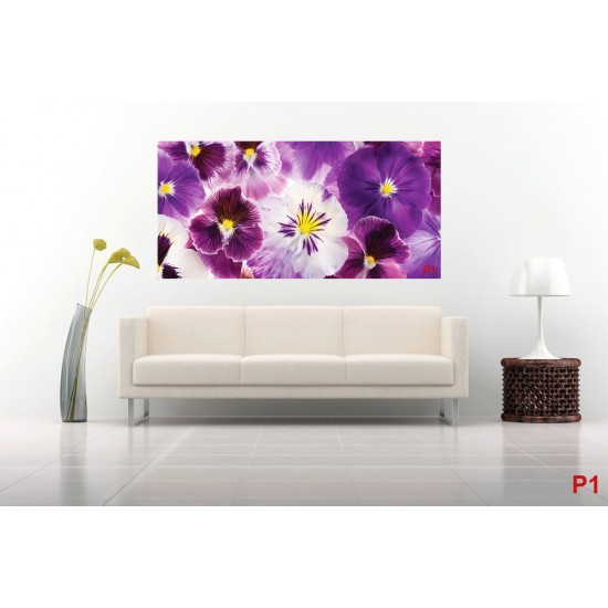 Photo mural gentle bouquet of purple violets