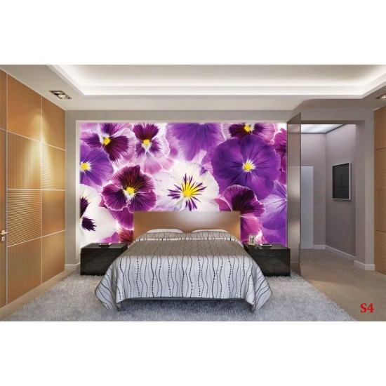Photo mural gentle bouquet of purple violets