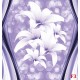 Wall mural abstract with spheres and lilies in purple and white