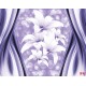 Wall mural abstract with spheres and lilies in purple and white