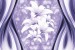 Wall mural abstract with spheres and lilies in purple and white