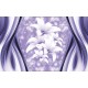 Wall mural abstract with spheres and lilies in purple and white