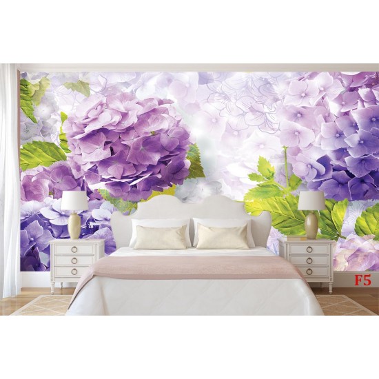 Photo mural delicate hydrangeas in purple range Photo mural delicate hydrangeas in purple range