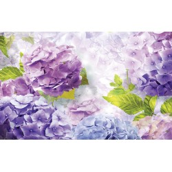 Photo mural delicate hydrangeas in purple range