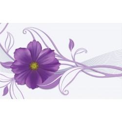 Wallpapers mural painted purple flower