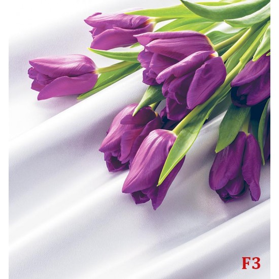 Photo mural purple tulips bunch of satin based Photo mural purple tulips bunch of satin based