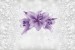 Wall mural purple flowers model with delicate pearls abstract