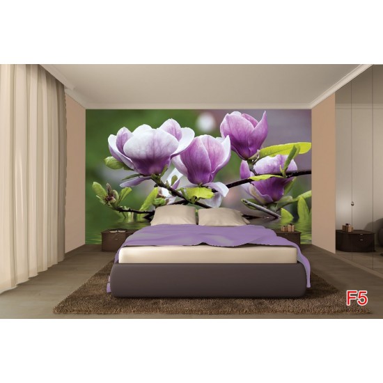 Wallpapers mural purple magnolia