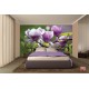 Wallpapers mural purple magnolia