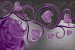 Photo mural abstract roses with purple heart