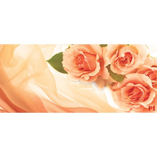 Wallpapers mural orange roses on silk Wallpapers mural orange roses on silk