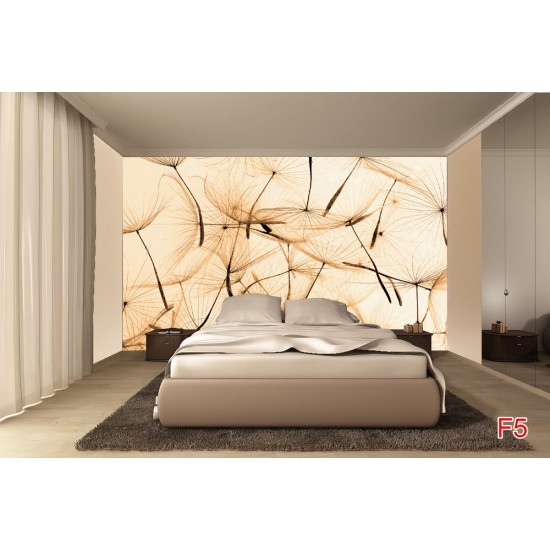 Wall murals orange dandelion scattered Wall murals orange dandelion scattered