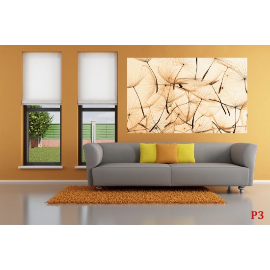 Wall murals orange dandelion scattered Wall murals orange dandelion scattered