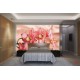 Photo mural coral orchid background silk in 2 colors