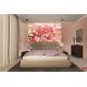 Photo mural coral orchid background silk in 2 colors