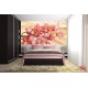 Photo mural coral orchid background silk in 2 colors