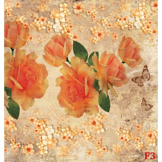 Wallpapers Vintage composition with orange roses