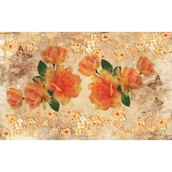 Wallpapers Vintage composition with orange roses