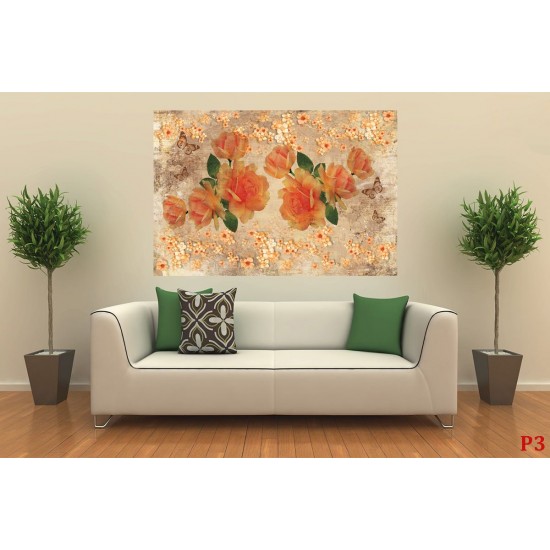 Wallpapers Vintage composition with orange roses