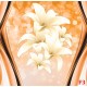Wall mural abstract with spheres and lilies in the orange range Wall mural abstract with spheres and lilies in the orange range