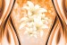 Wall mural abstract with spheres and lilies in the orange range