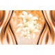 Wall mural abstract with spheres and lilies in the orange range Wall mural abstract with spheres and lilies in the orange range