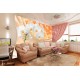 Wallpapers mural composition with white orchids and spiral 3d Wallpapers mural composition with white orchids and spiral 3d