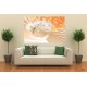 Wallpapers mural composition with white orchids and spiral 3d Wallpapers mural composition with white orchids and spiral 3d